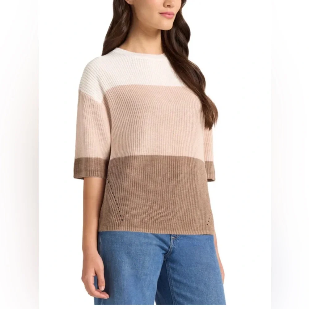 NWT Matty M Women's Elbow Sleeve Colorblock Sweater size XXL (sz18) - Picture 2 of 4